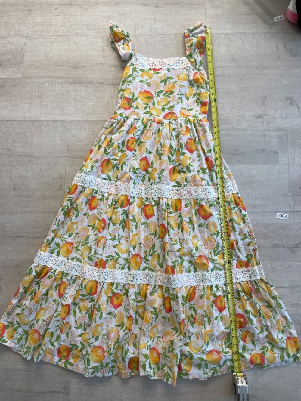 Fruit print maxi dress with lace details Mommy and Me